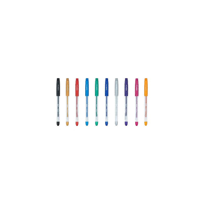 Caneta Esferográfica Gel Glitter 1.0mm Cores Sortidas