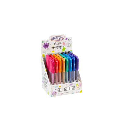 Caneta Esferográfica Gel Glitter 1.0mm Cores Sortidas