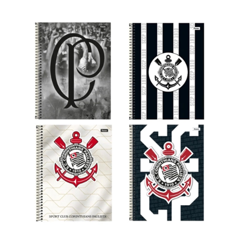 Caderno Universitário Capa Dura 80 Folhas - Corinthians
