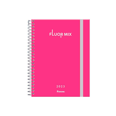 Agenda Escolar Fluor Mix 176 Folhas - Foroni