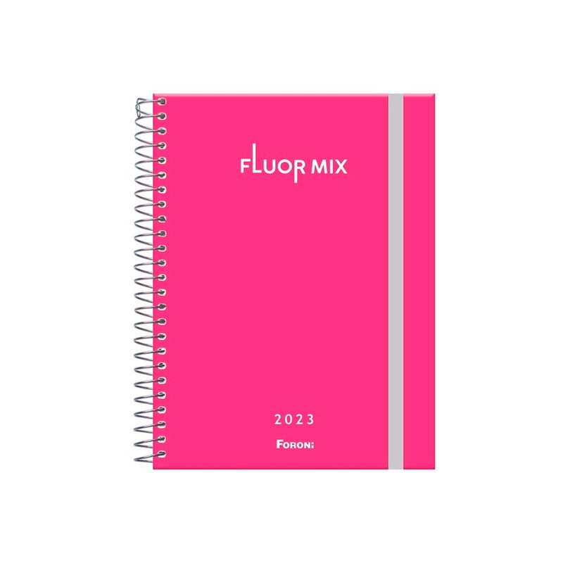 Agenda Escolar Fluor Mix 176 Folhas - Foroni