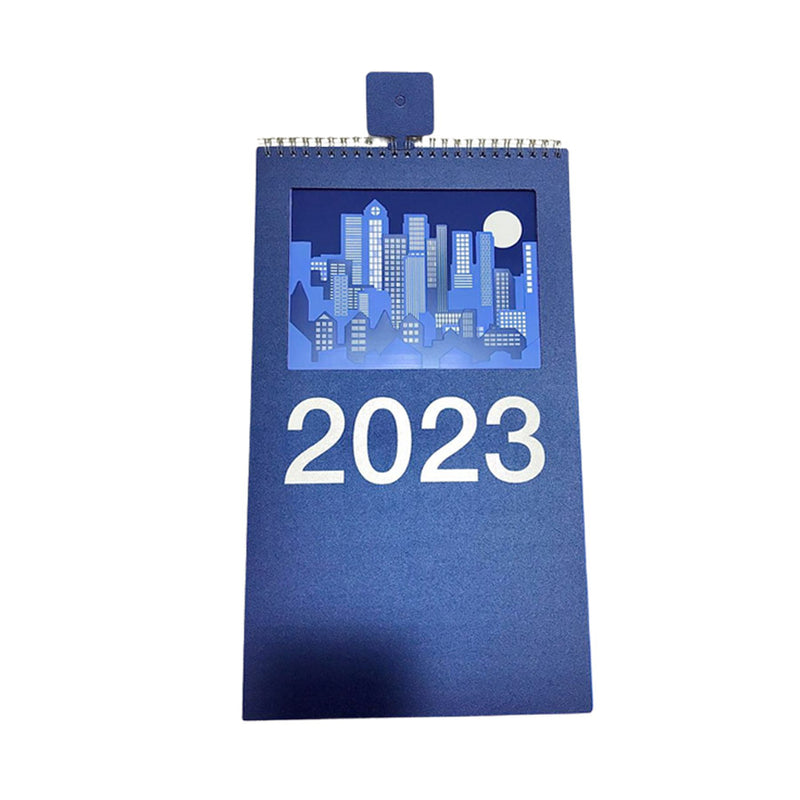 Calendário de Parede Azul Skyline 2023 - Confetti