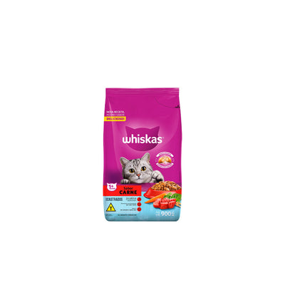 Ração Whiskas Adulto Carne 900g