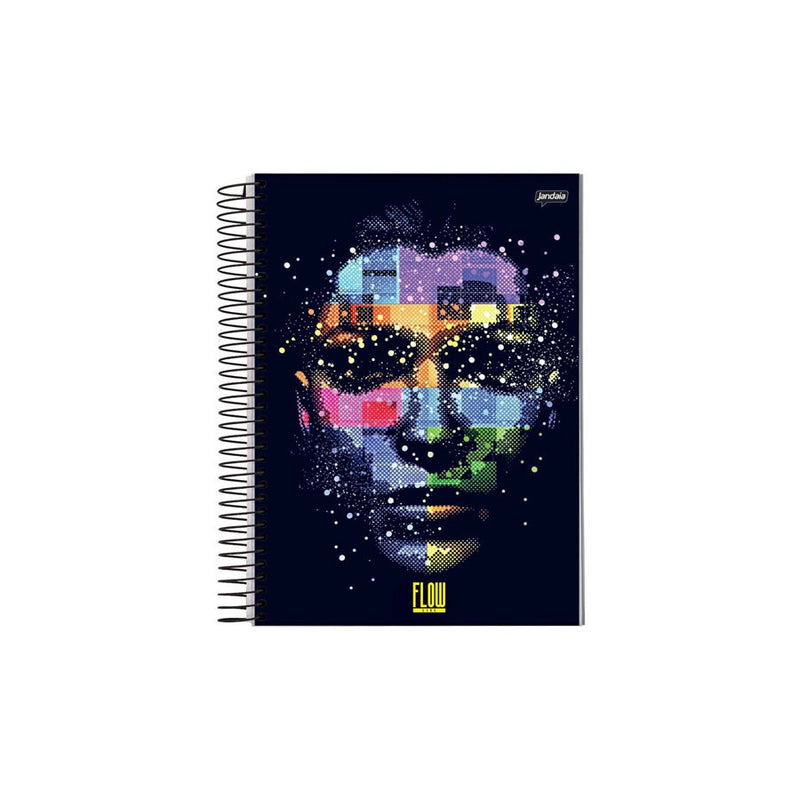Caderno Universitário 10 Matérias Flow Line 160 Folhas - Jandaia