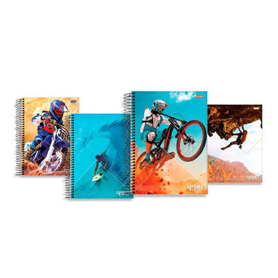 CADERNO 10X1 ESPIRAL 160 FOLHAS CAPA DURA SPORT- JANDAIA