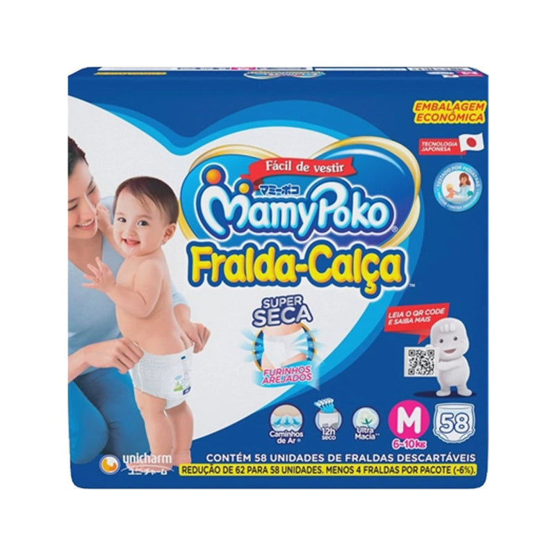 Fralda Calça Mamypoko M Com 58 Unidades