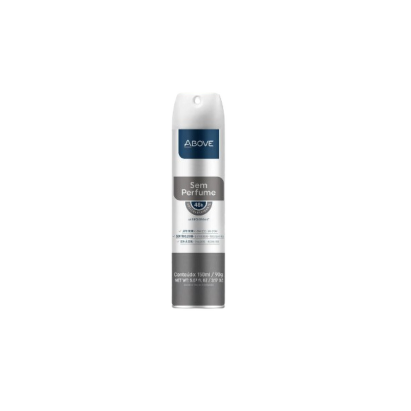 Desodorante Antitranspirante Above Aero Unisex Sem Perfume 150ml