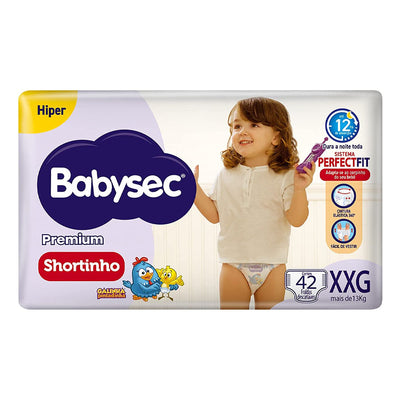Fralda Shortinho Babysec Premium Xxg Com 42 Fraldas