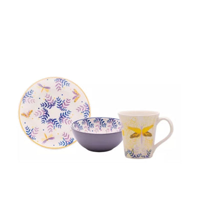 Conjunto de Lanche 3 Peças Oxford Unni Lusco-Fusco
