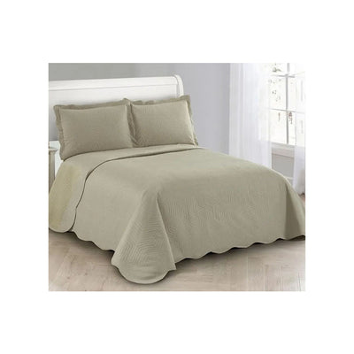 Jogo de Cama Casal Camesa Jazz 3 Peças 2,20m x 2,40m Matelassê Bege