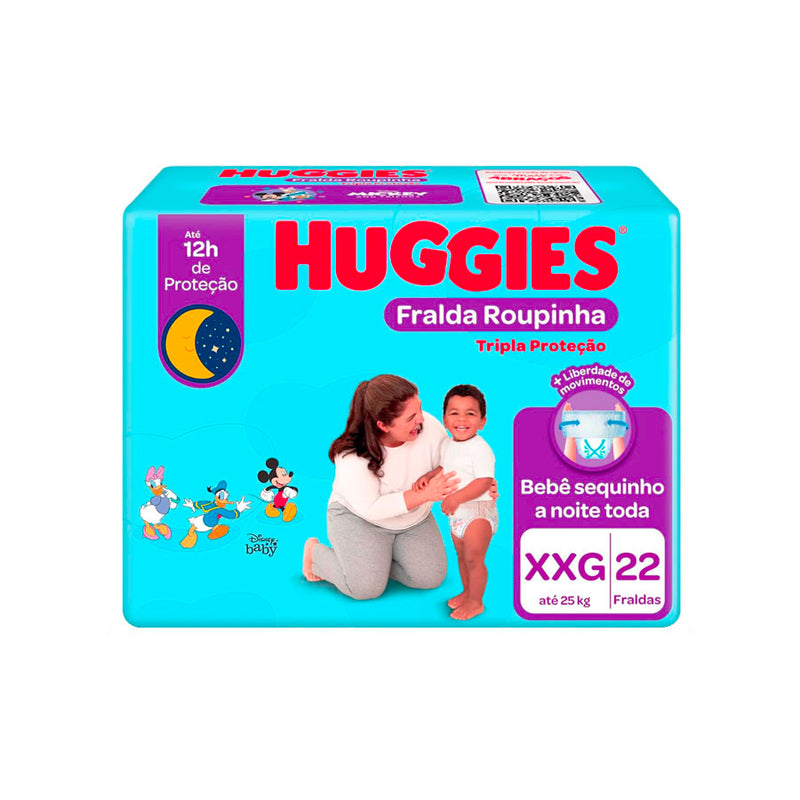 Fralda Huggies Roupinha Triplo Proteção Tamanho XXG com 22 Unidades