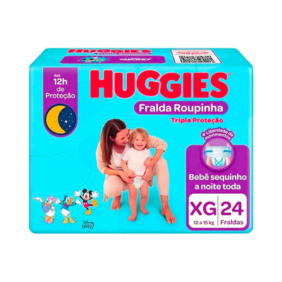 Fralda Huggies Roupinha Triplo Proteção Tamanho XG com 24 Unidades