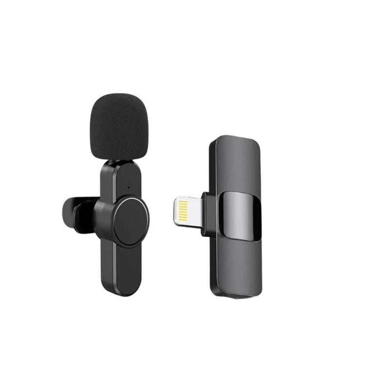 Microfone de lapela sem fio  para iPhone e iPad