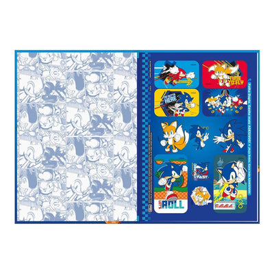 Caderno Brochura Costurado Pequeno 1/4 Capa Dura Sonic 48 Folhas - Tilibra