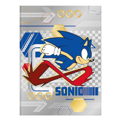 Caderno Brochura Costurado Pequeno 1/4 Capa Dura Sonic 48 Folhas - Tilibra