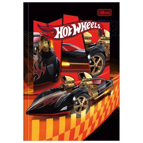 Caderno Brochura Costurado Pequeno 1/4 Hot Wheels 48 Folhas - Tilibra