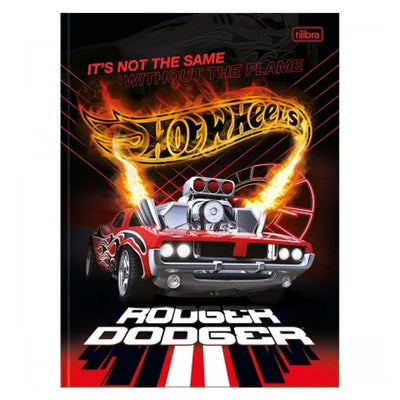 Caderno Tilibra Brochura Capa Dura Universitário Hot Wheels 48 Folhas.