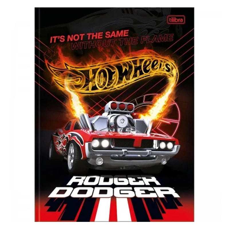 Caderno Tilibra Brochura Capa Dura Universitário Hot Wheels 48 Folhas.