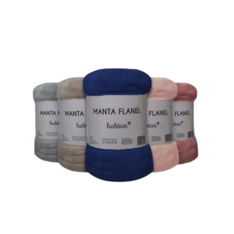 Manta Flanel Casal 180x220 cm com Cinta - Habitat