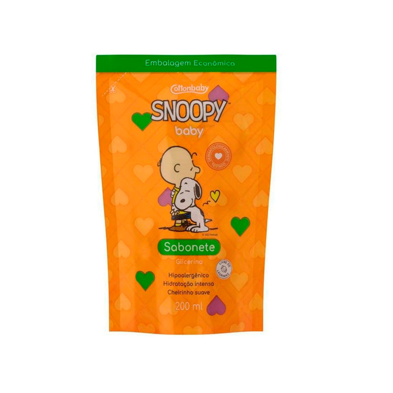 SABONETE LÍQUIDO  COTTONBABY REFIL SNOOPY GLICERINA - 200ML