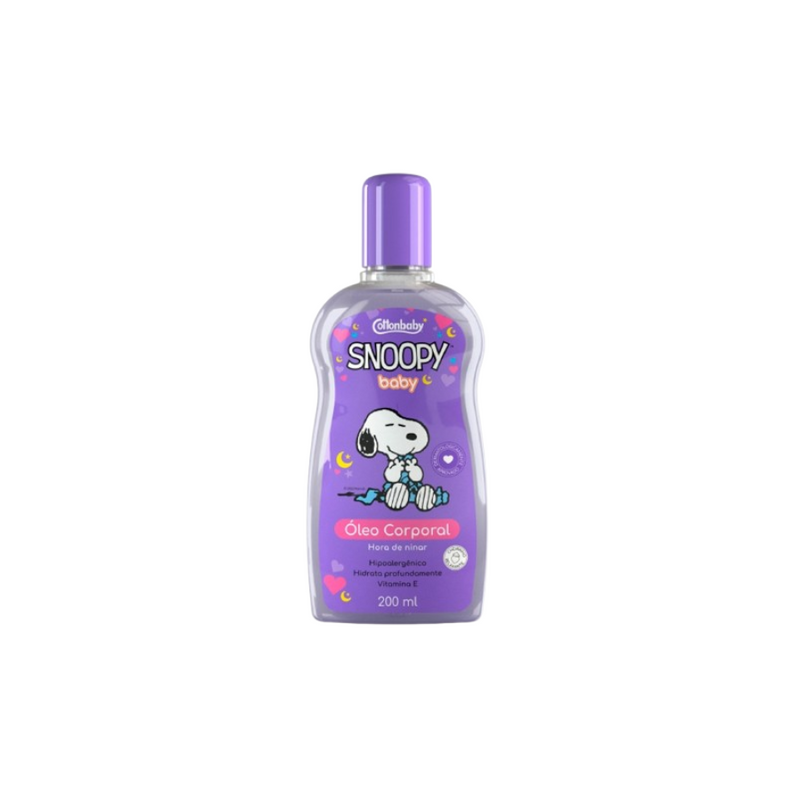 Oleo  Corporal Cottonbaby Snoopy Baby Hora de Ninar