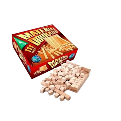 MATERIAL DOURADO C/111PCS EM MADEIRA