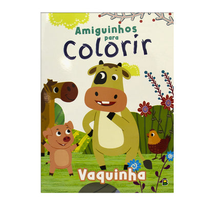 Livro Amiguinhos para Colorir Vaquinha autor editora - Brasileitura