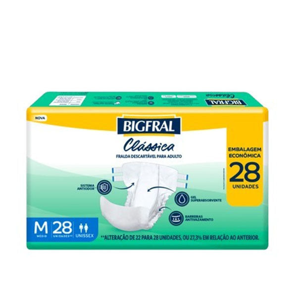Fralda Bigfral Clássica M 28 Unidades