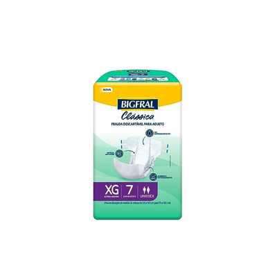 Fralda Bigfral Clássica Reg  XG  7 Un