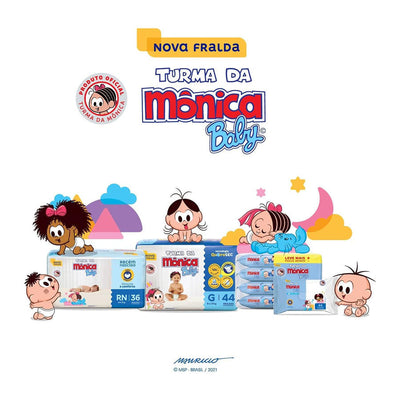 Turma da Mônica Baby Fralda Jumbinho Rn 18 Unidades