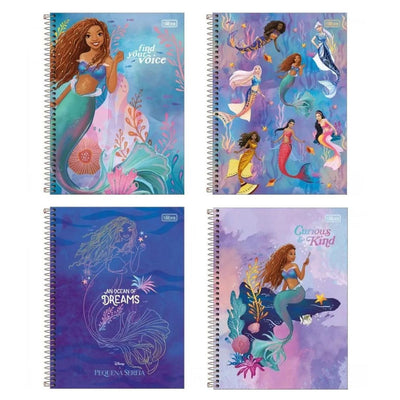 Caderno Espiral Capa Dura Pequena Sereia 80 Folhas -  Tilibra