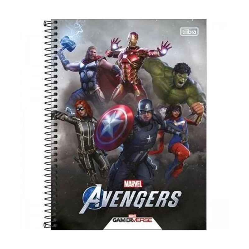 Caderno 10 Matérias Avengers Gamer Verse 160 Folhas -Tilibra