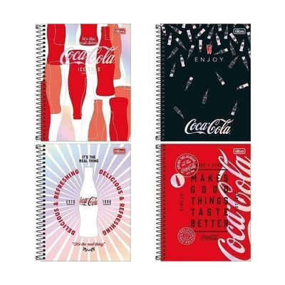 Caderno Universitário coca-cola tilibra Capa Dura espiral - 10 Matérias 160 Folhas
