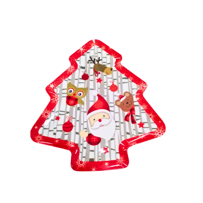 Prato de Melamina  Árvore de Natal 39X33CM