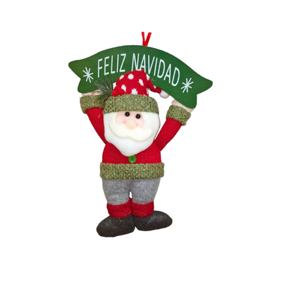 Enfeite Noel Feliz Navidad  Para Porta -37 Centímetros