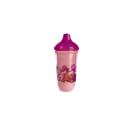 Copo Térmico de Transição Infantil 6 m + Antivazamento Nûby 270ml Gatinhos Rosa Bico Rígido