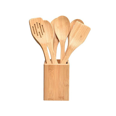 Jogo de Utensílios para Cozinha em Madeira - 5 Peças