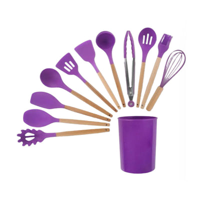 Jogo Em Silicone Utensílios de Cozinha 12 peças