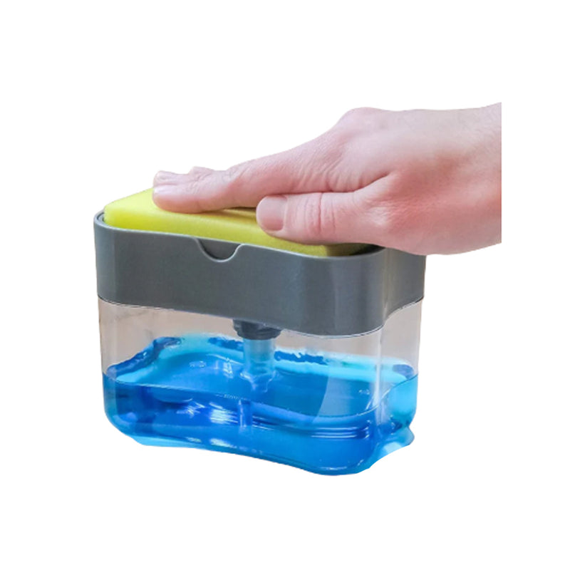 Dispenser 2 em 1 para Detergente com Esponja