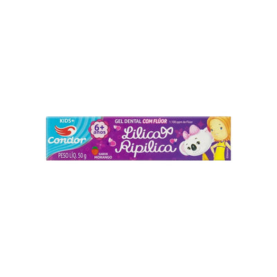 Gel Dental com Flúor Morango Lilica Ripilica Kids Caixa 50g -  Condor