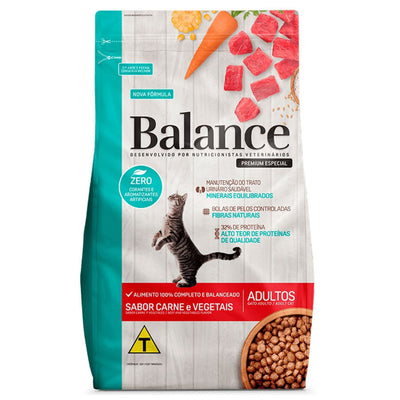 Ração Balance para Gatos Adultos Sabor Carne e Vegetais 2,7kg
