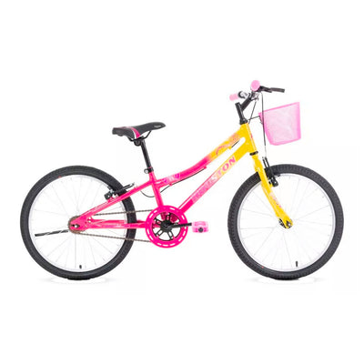 Bicicleta Bixy houston Aro 20 Amarelo e Rosa
