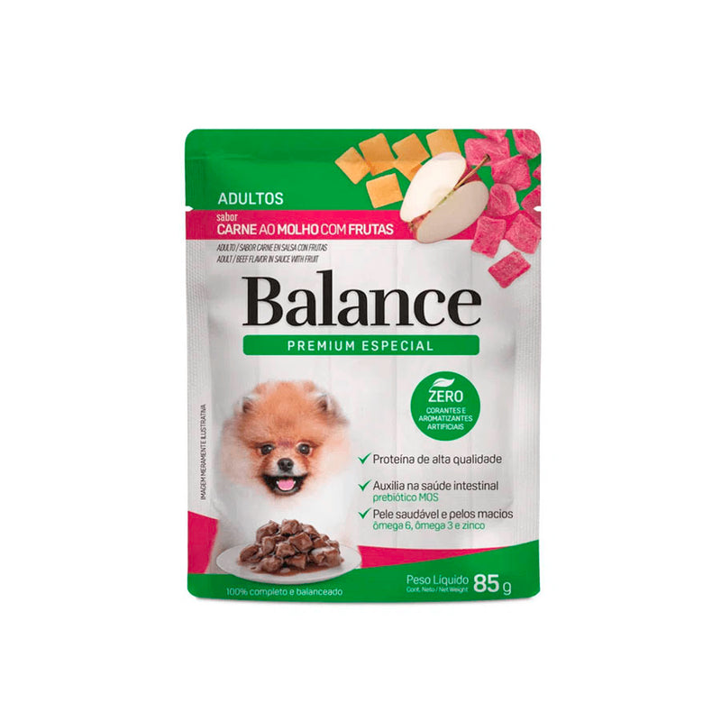 Sachê Balance para Cães - Carne e Frutas 85g