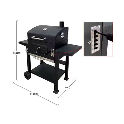 Churrasqueira a Carvão AZ Portáteis 112x115x67 cm com Controle de Temperatura