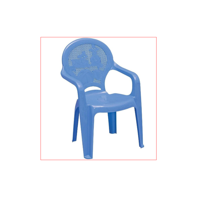 Cadeira Plástica Monobloco Infantil Catty Azul