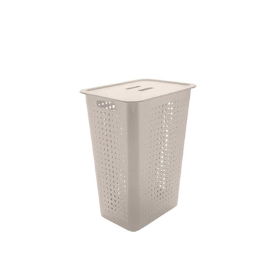 Cesto com Tampa CO570 BGF  Bege - 47 Litros