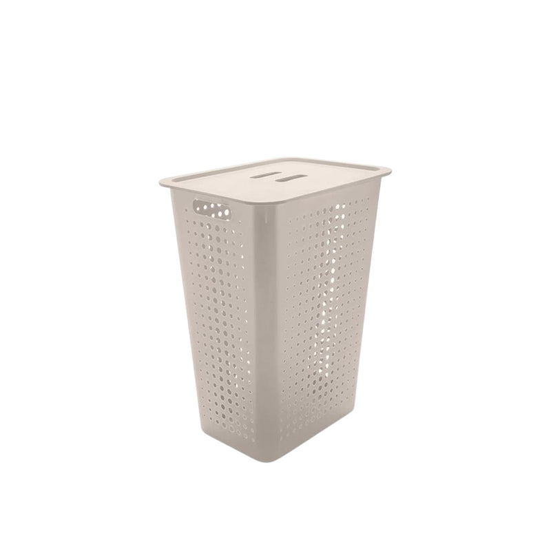Cesto com Tampa CO570 BGF  Bege - 47 Litros