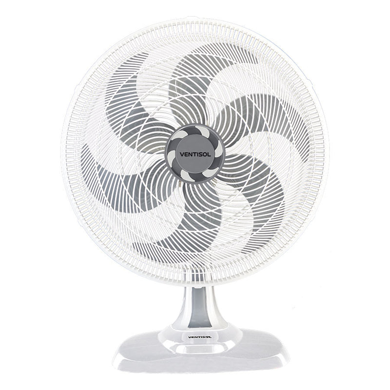Ventilador de Mesa Branco Turbo 50cm 6 Pás Oscilante Ventisol