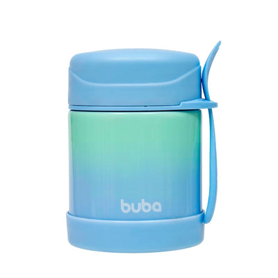 Buba Pote Termico com Colher Degrade Azul
