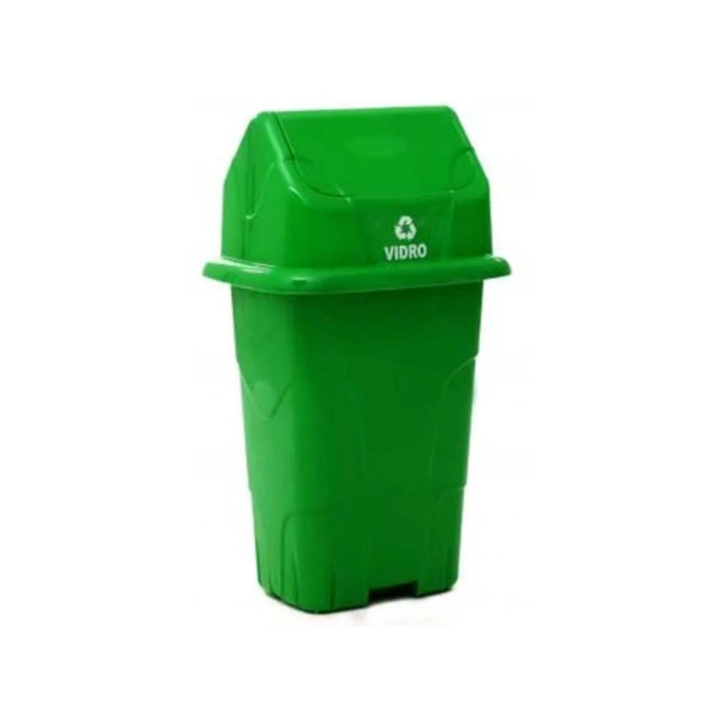 Lixeira Seletiva Basculante 50L - Verde
